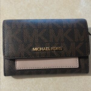 Michael Kors Brown and Pink Wallet